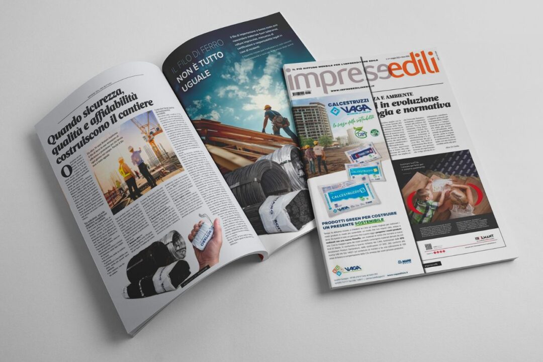 Rivista Imprese edili con pubblicità del filo di ferro per edilizia Bottaro
